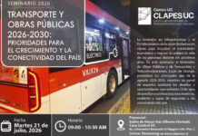 INVITACIÓN – Seminario CLAPES UC “Transporte y Obras Públicas 2026-2030: prioridades para el crecimiento y la conectividad del país”
