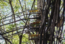 Cables sobre la ciudad, un “vertedero elevado que contamina” ¿Por qué cuesta tanto retirarlos?